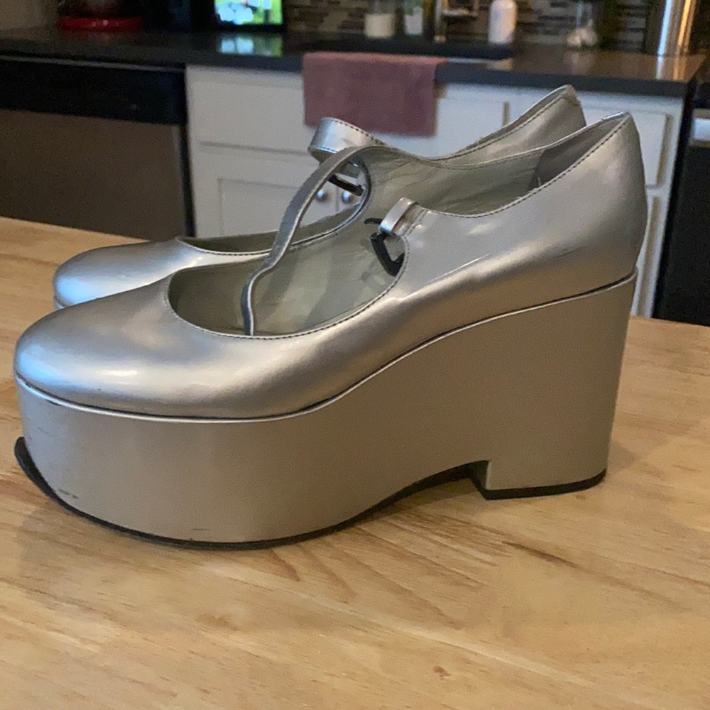 Jil Sander Navy Silver Platforms